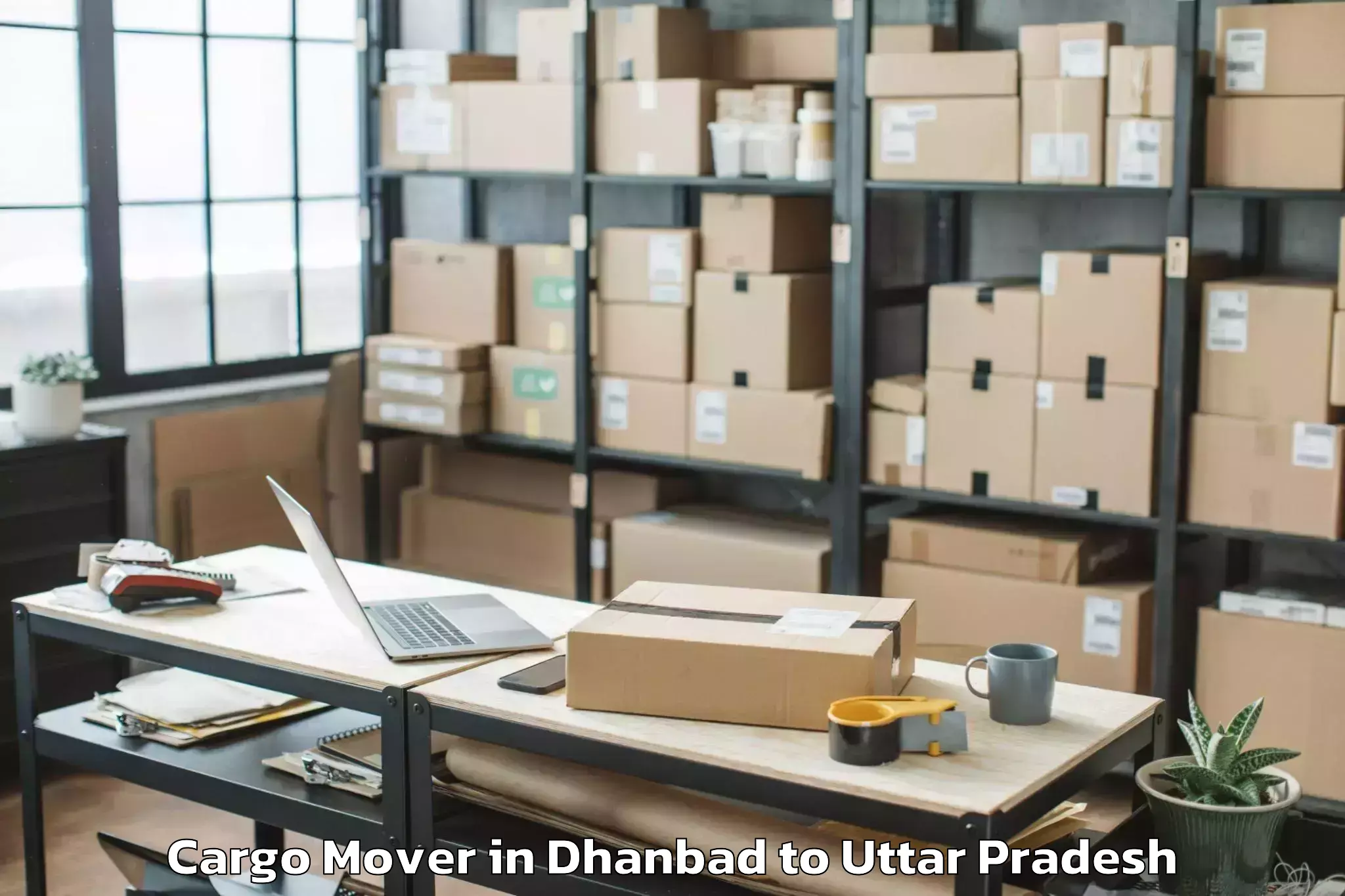 Easy Dhanbad to Atraulia Cargo Mover Booking